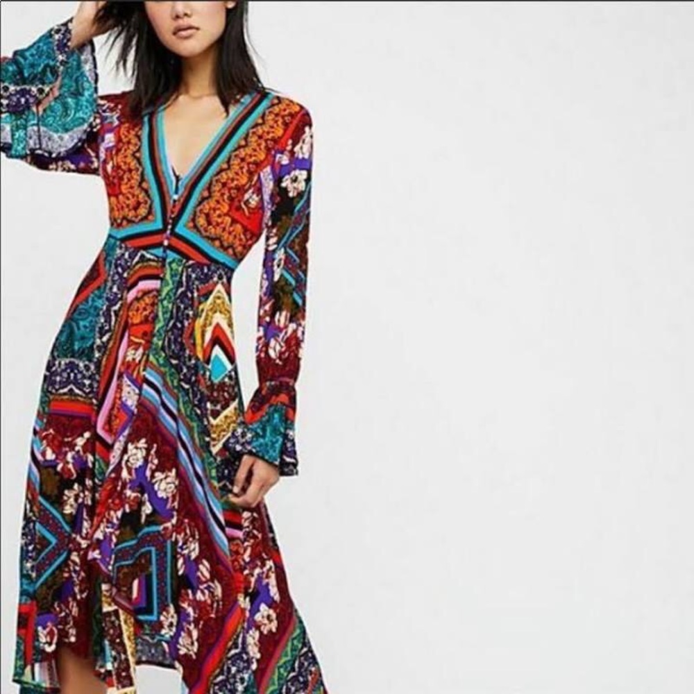 SUPER ISO!!! Free people over the rainbow dress